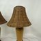 Vintage Wooden Table Lamps with Rattan Shade from Ikea, 1980s, Set of 2 4
