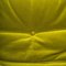 Green Velvet Togo Lounge Chair and Footstool attributed to Michel Ducaroy for Ligne Roset, 1990s, Set of 2, Image 8