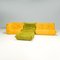 Green Velvet Togo Lounge Chair and Footstool attributed to Michel Ducaroy for Ligne Roset, 1990s, Set of 2, Image 5