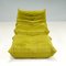 Green Velvet Togo Lounge Chair and Footstool attributed to Michel Ducaroy for Ligne Roset, 1990s, Set of 2 4