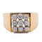 Vintage 14k Yellow Gold Ring with Brilliant Cut Diamonds, 1970s, Image 1
