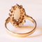 Vintage 9k Yellow Gold Daisy Ring with Opal and Garnets, 1980s, Image 4