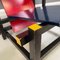 Bauhaus Italian 1st Production Armchair in Red and Blue attributed to Rietveld for Cassina, 1971, Image 12