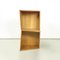 Librería italiana moderna asimétrica con dos estantes de madera clara, años 80, Imagen 2