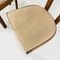 Moderne Italienische Stühle aus geformtem Holz & hellem Stoff, 1960er, 2er Set 8