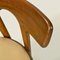 Moderne Italienische Stühle aus geformtem Holz & hellem Stoff, 1960er, 2er Set 11