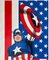 Affiche avec Panneau de Porte Captain America Marvel, 1991 3