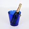 Blue Murano Glass Ice Bucket with Gold Glass Handles, Italy, 1960s 7