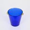 Blue Murano Glass Ice Bucket with Gold Glass Handles, Italy, 1960s, Image 1