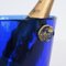 Blue Murano Glass Ice Bucket with Gold Glass Handles, Italy, 1960s 10