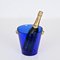 Blue Murano Glass Ice Bucket with Gold Glass Handles, Italy, 1960s 11