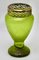 Vase Art Nouveau en Verre Piqué Fleurs Vert Irisé attribué à Loetz, 1920s 2
