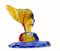 Modernist Art Glass Italian Murano Lady Bust Statue Miro, 1960s 11