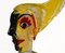 Modernist Art Glass Italian Murano Lady Bust Statue Miro, 1960s, Image 3