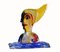 Modernist Art Glass Italian Murano Lady Bust Statue Miro, 1960s, Image 2