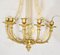 Empire French Ormolu Wall Light Candleholders Lyre, Set of 2 5