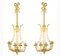 Empire French Ormolu Wall Light Candleholders Lyre, Set of 2 1