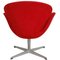 Sedia Swan in alcantara rossa di Arne Jacobsen per Fritz Hansen, 2016, Immagine 5