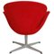 Swan Chair in Red Alcantara Fabric by Arne Jacobsen for Fritz Hansen, 2016 5