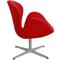 Sedia Swan in alcantara rossa di Arne Jacobsen per Fritz Hansen, 2016, Immagine 2