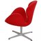Swan Chair in Red Alcantara Fabric by Arne Jacobsen for Fritz Hansen, 2016 7