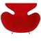 Swan Chair in Red Alcantara Fabric by Arne Jacobsen for Fritz Hansen, 2016, Image 13