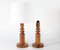 Tall Table Lamps in Pine by Uno Kristiansson for Luxus, Sweden, 1970s, Set of 2 1