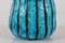 Tall Turquoise Bottle Vase with Black Stripes by Guido Gambone, Italy, 1950s 6