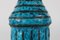 Tall Turquoise Bottle Vase with Black Stripes by Guido Gambone, Italy, 1950s 5