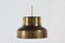 Bumling Pendant by Anders Pehrsson of Brass with Great Patina. Made by Studio Lyktan in Sweden, 1970s from Ateljé Lyktan 1