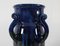 Hohe Skulpturale Jugendstil Vase mit Blauer & Grüner Glasur von Herman A. Kähler, Dänemark, 1910er 4