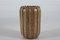 Danish Art Deco Fluted Stoneware Vase with Brown Speckled Glaze by Arne Bang, 1930s 2