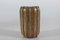 Danish Art Deco Fluted Stoneware Vase with Brown Speckled Glaze by Arne Bang, 1930s, Image 1