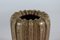 Danish Art Deco Fluted Stoneware Vase with Brown Speckled Glaze by Arne Bang, 1930s, Image 3