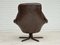 Danish Leather Swivel Lounge Chair by H.W. Klein for Bramin, 1970s 6