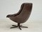 Danish Leather Swivel Lounge Chair by H.W. Klein for Bramin, 1970s 5