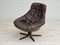 Danish Leather Swivel Lounge Chair by H.W. Klein for Bramin, 1970s, Image 9