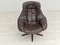 Danish Leather Swivel Lounge Chair by H.W. Klein for Bramin, 1970s 13