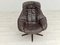 Danish Leather Swivel Lounge Chair by H.W. Klein for Bramin, 1970s, Image 13