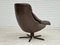 Danish Leather Swivel Lounge Chair by H.W. Klein for Bramin, 1970s, Image 4