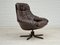 Danish Leather Swivel Lounge Chair by H.W. Klein for Bramin, 1970s 1