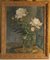 Impressionist Artist, Still Life of Peonies in a Vase, 1948, Oil on Board, Framed 1