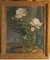 Impressionistischer Künstler, Stillleben mit Pfingstrosen in einer Vase, 1948, Öl auf Karton, gerahmt 1