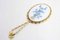 Brass and Porcelain Hand Mirror, 1950s 6