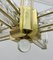 Art Deco Chandelier in Murano Glass and Brass by Barovier & Toso for Sciolari, 1930, Image 13