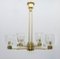 Art Deco Chandelier in Murano Glass and Brass by Barovier & Toso for Sciolari, 1930 1