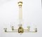 Art Deco Chandelier in Murano Glass and Brass by Barovier & Toso for Sciolari, 1930 3