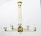 Art Deco Chandelier in Murano Glass and Brass by Barovier & Toso for Sciolari, 1930, Image 3