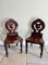 Victorian Carved Mahogany Side Chairs, 1850s, Set of 2 2