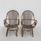 Rattan & Bamboo Armchairs, 1950s, Set of 2 1